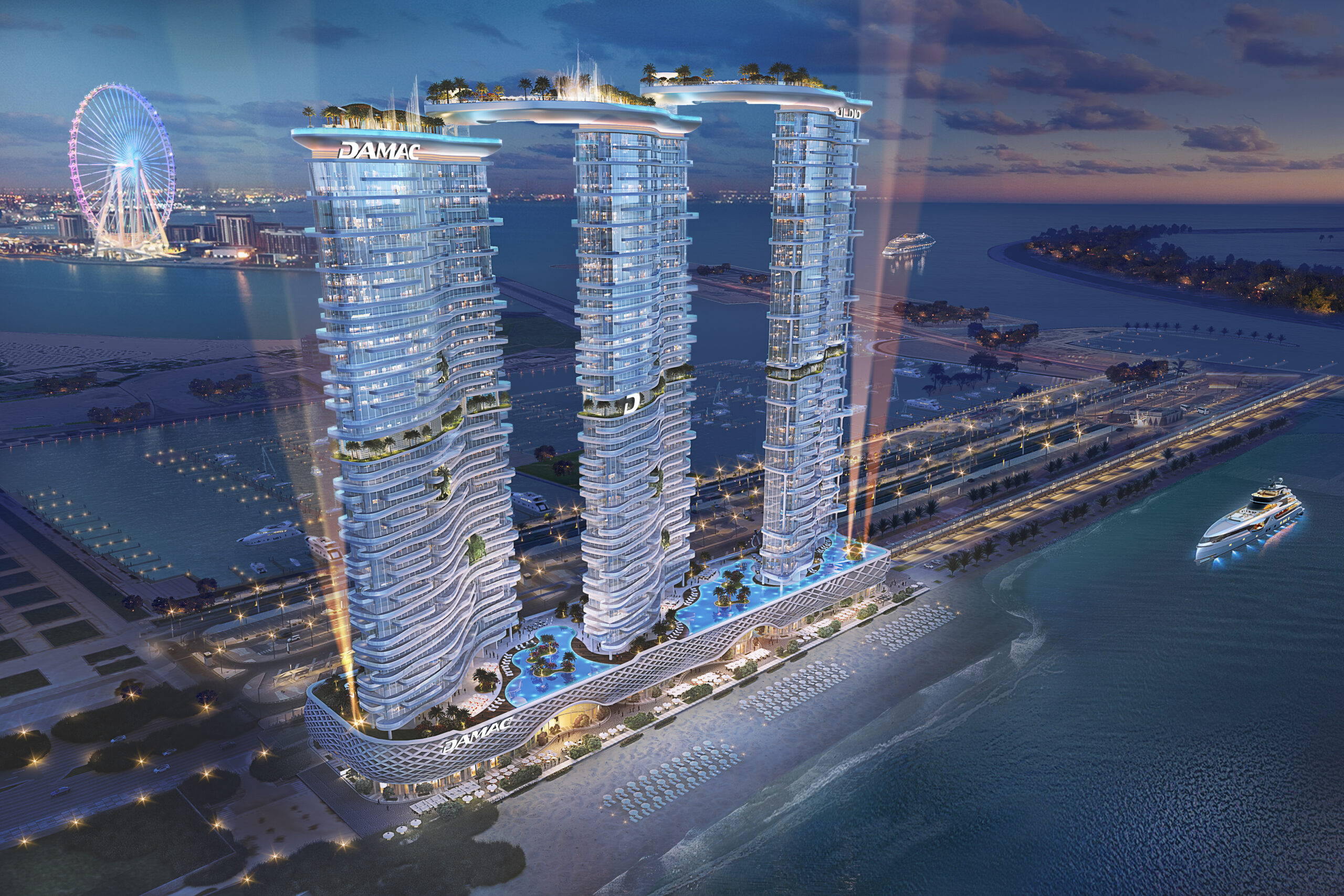 DAMAC Bay _Night View_2301120 R002